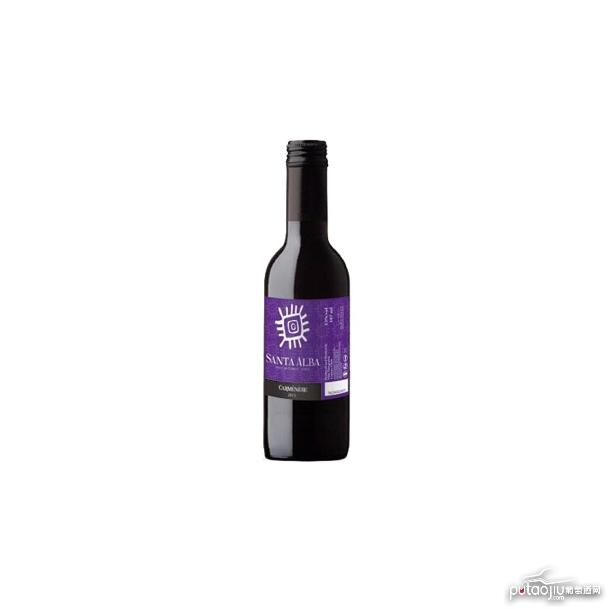 智利库里科谷香树酒庄圣塔佳美娜干红葡萄酒187ml