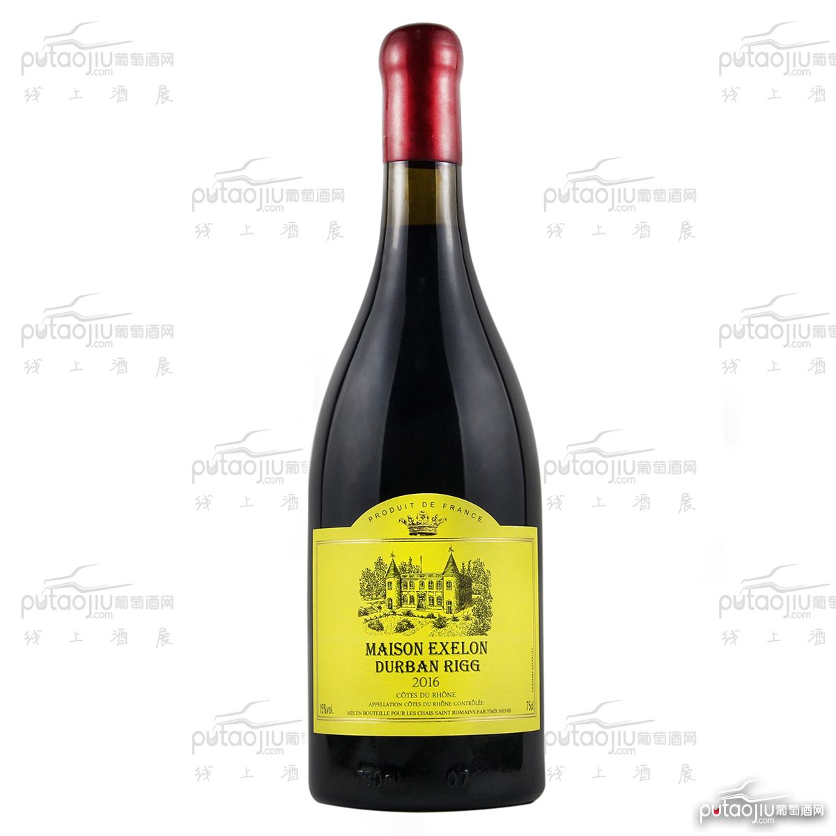 法国罗纳河谷瑞格城堡aop干红葡萄酒