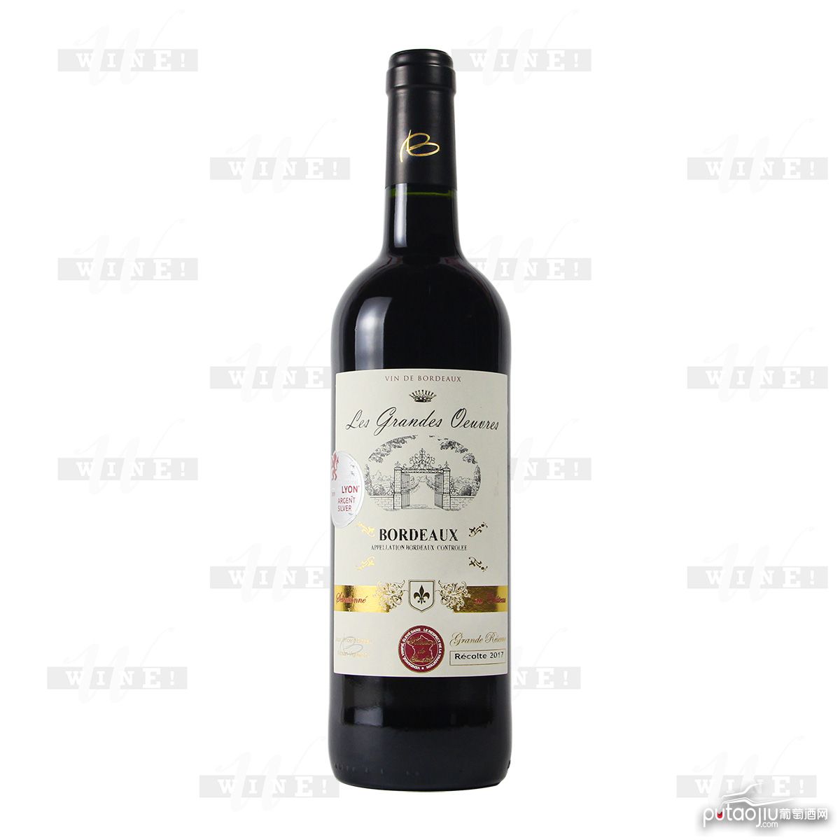 法国波尔多格朗艾弗赤霞珠梅洛干红葡萄酒