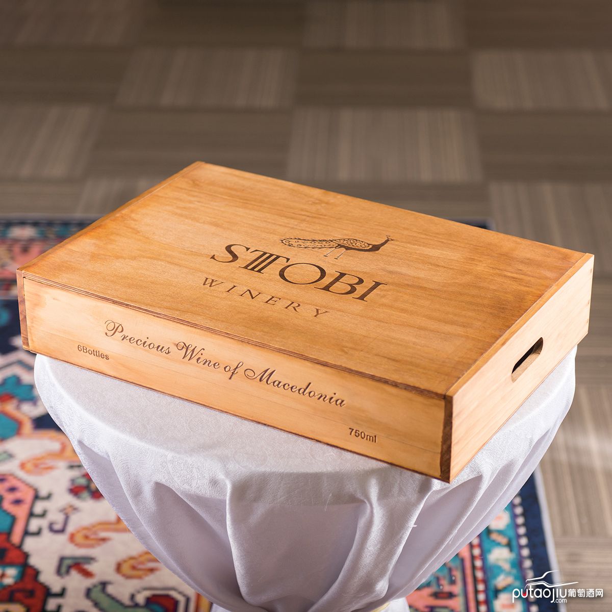 STOBI高端木制酒盒通用葡萄酒木质包装礼品盒6支装木制红酒木箱