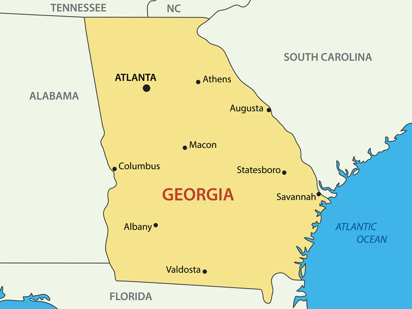 美国佐治亚州位置图片