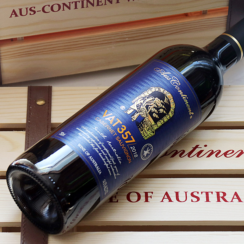 澳大利亚南澳产区澳洲大陆酒庄赤霞珠VAT 357干红葡萄酒红酒