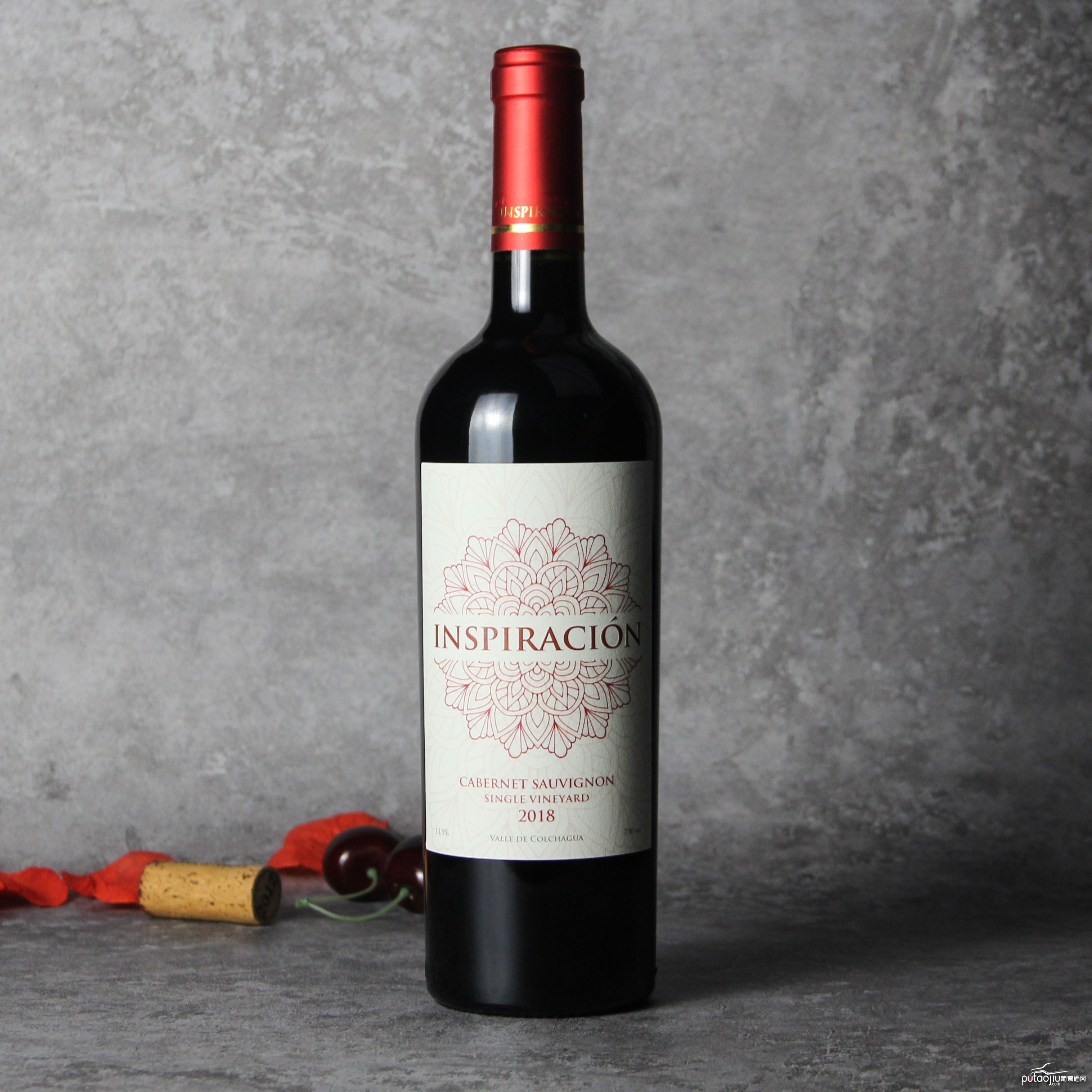智利空加瓜谷灵感单一园赤霞珠红葡萄酒红酒