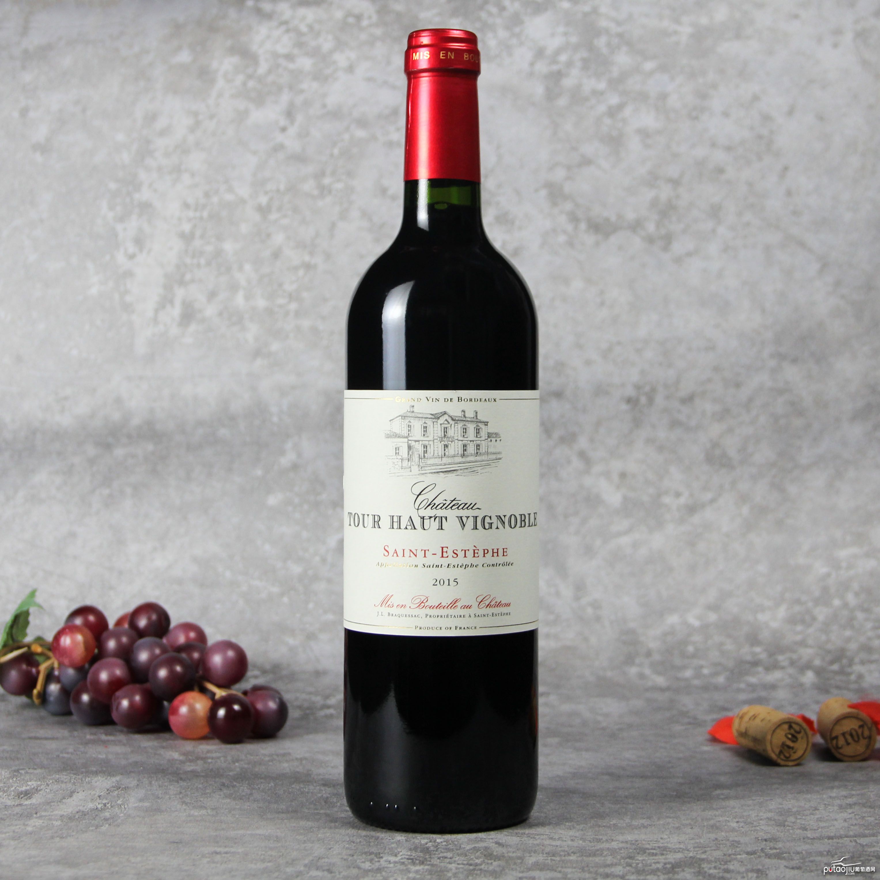 法国圣爱斯泰夫图尔城堡红葡萄酒2015
