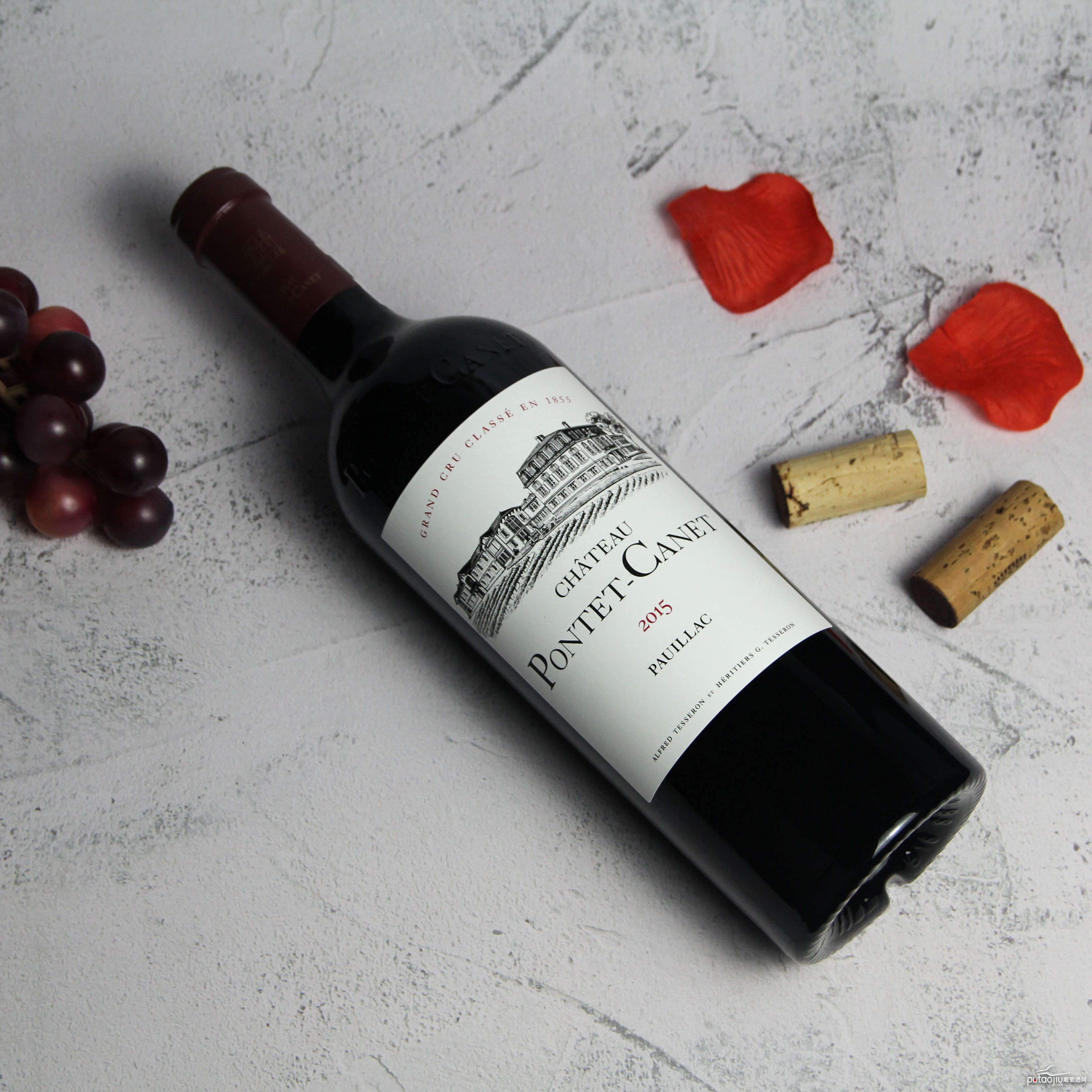 法国波尔多波亚克庞特卡内酒庄红葡萄酒红酒2015