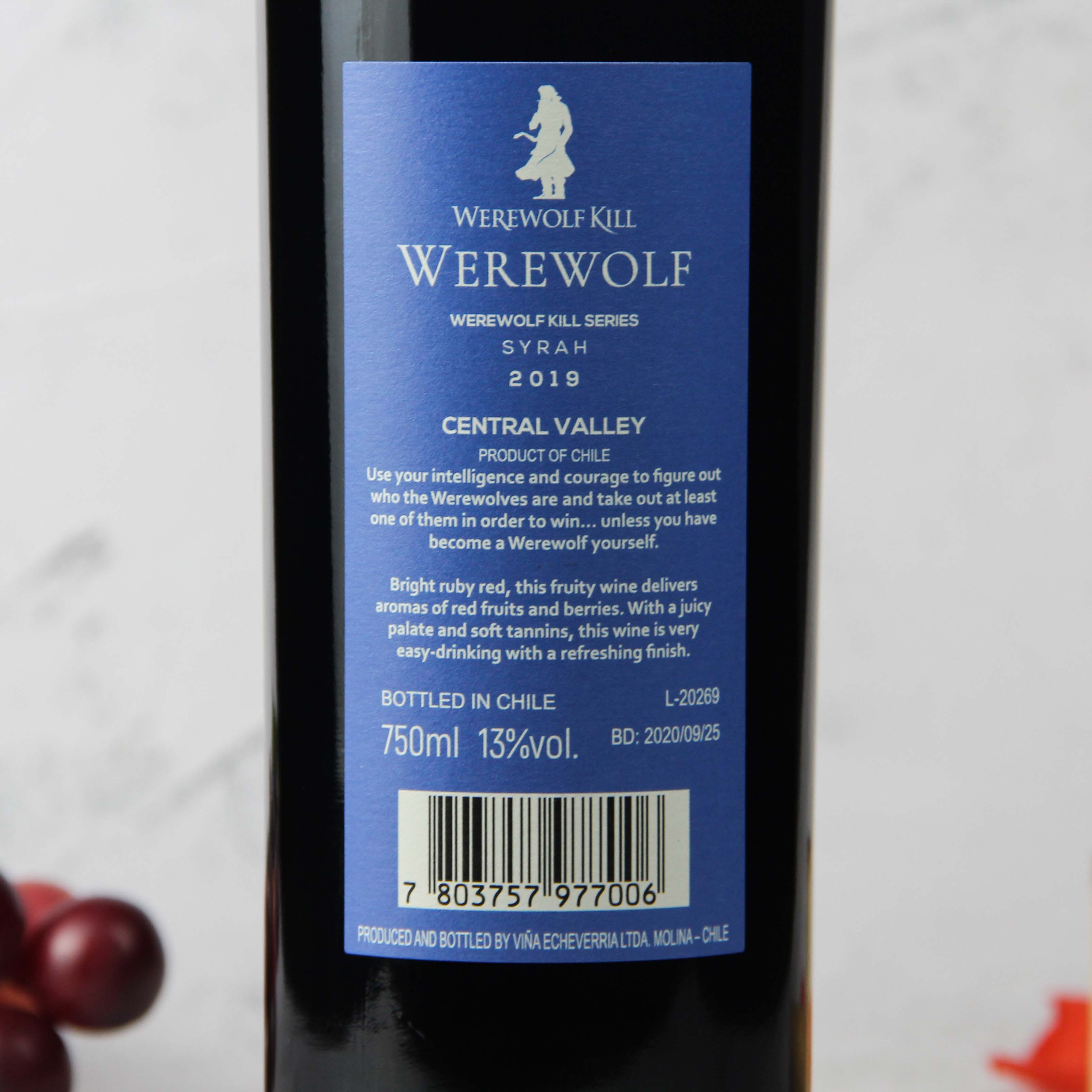 智利狼人系列狼人西拉红葡萄酒 