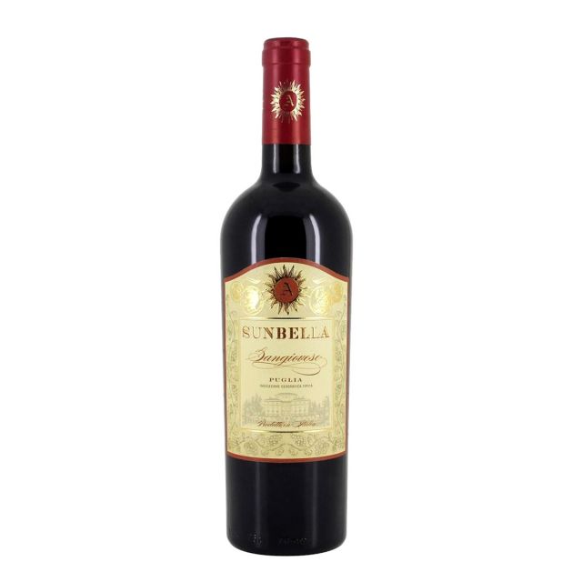 意大利普里亞陽光貝拉1號桑嬌維塞紅葡萄酒紅酒