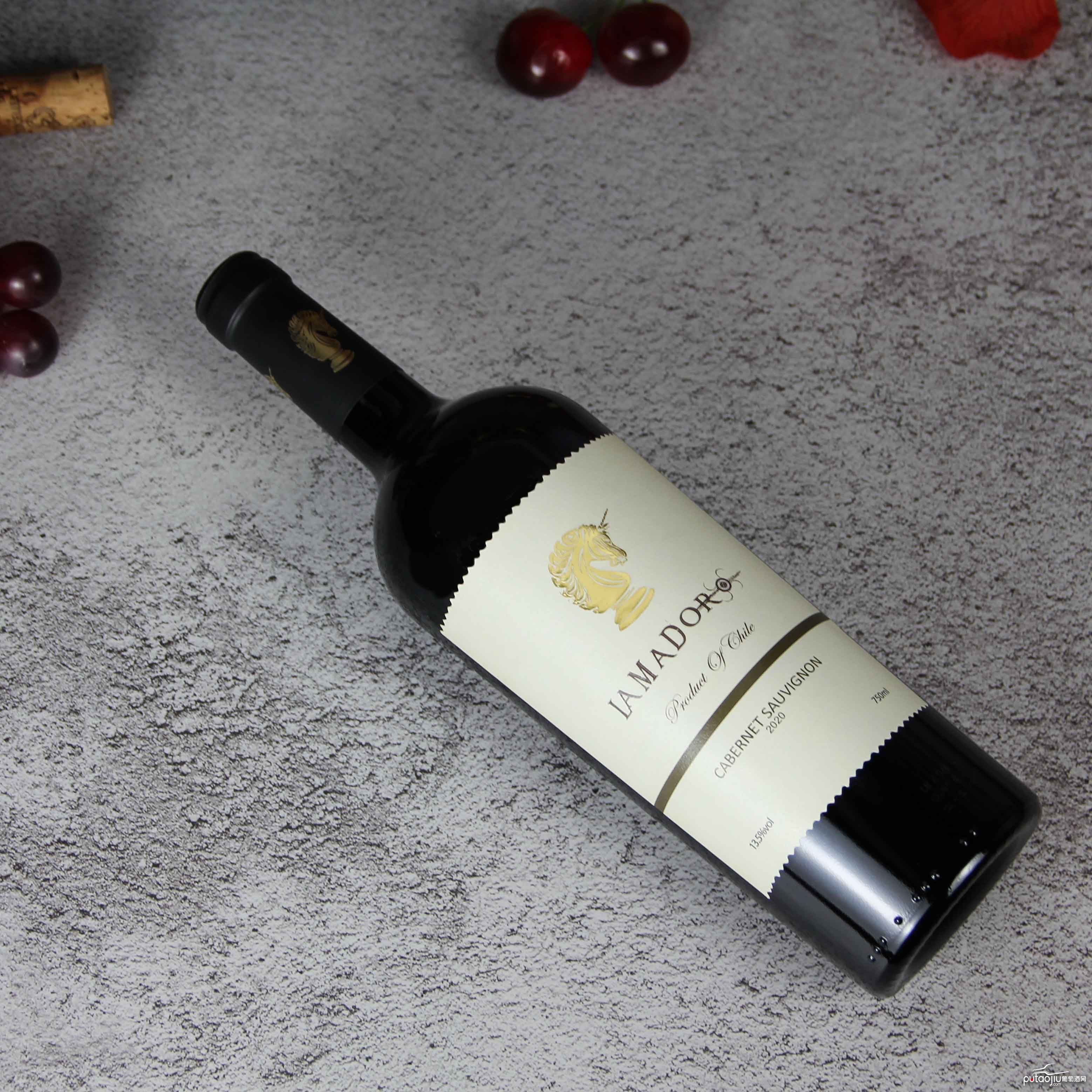 智利莫莱谷蓝马度赤霞珠优质品种级干红葡萄酒