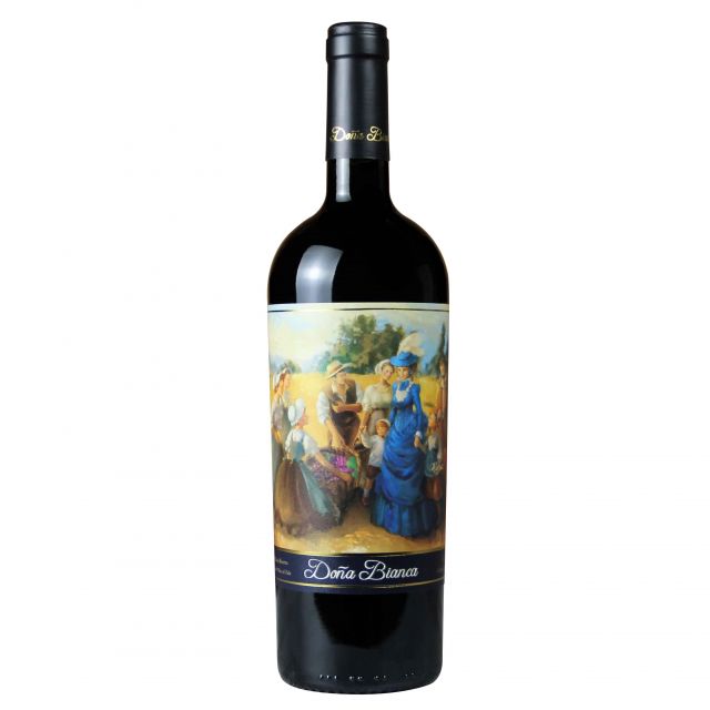 智利中央山谷DONA BIANCA安卡夫人油画版赤霞珠红葡萄酒红酒 