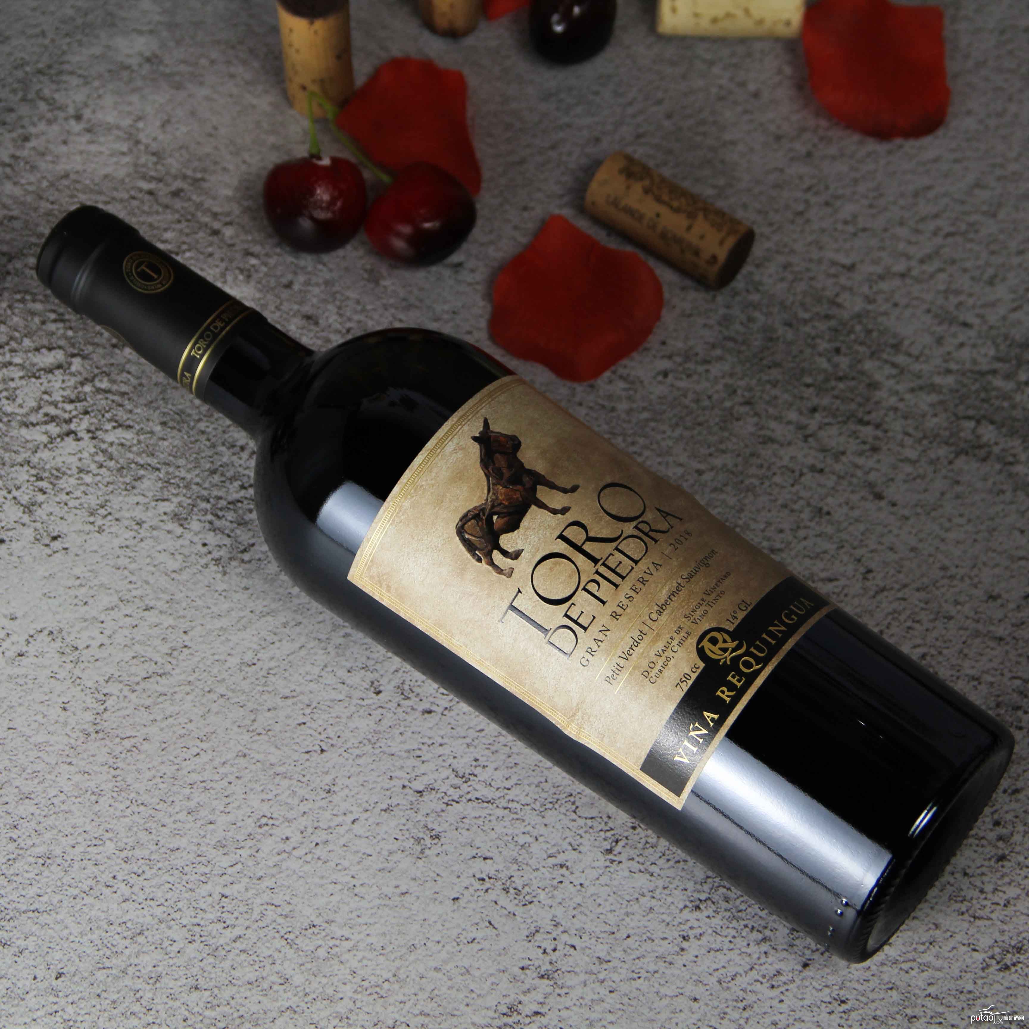 智利巨石牛特级珍藏小维尔多赤霞珠干红葡萄酒红酒