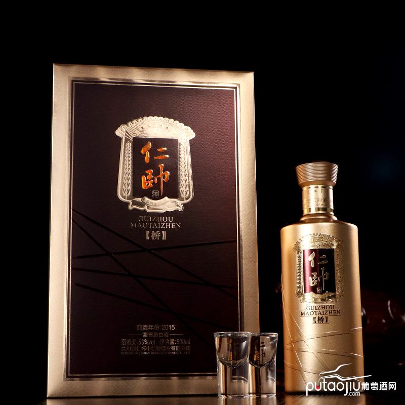 中国贵州仁帅-金桥酱香型白酒 500ml
