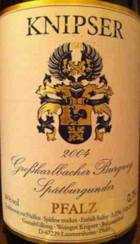 克尼普瑟·格罗斯卡巴彻斯贝博贡德葡萄酒2010