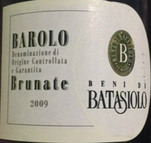 巴塔希布鲁纳特巴罗洛葡萄酒2009