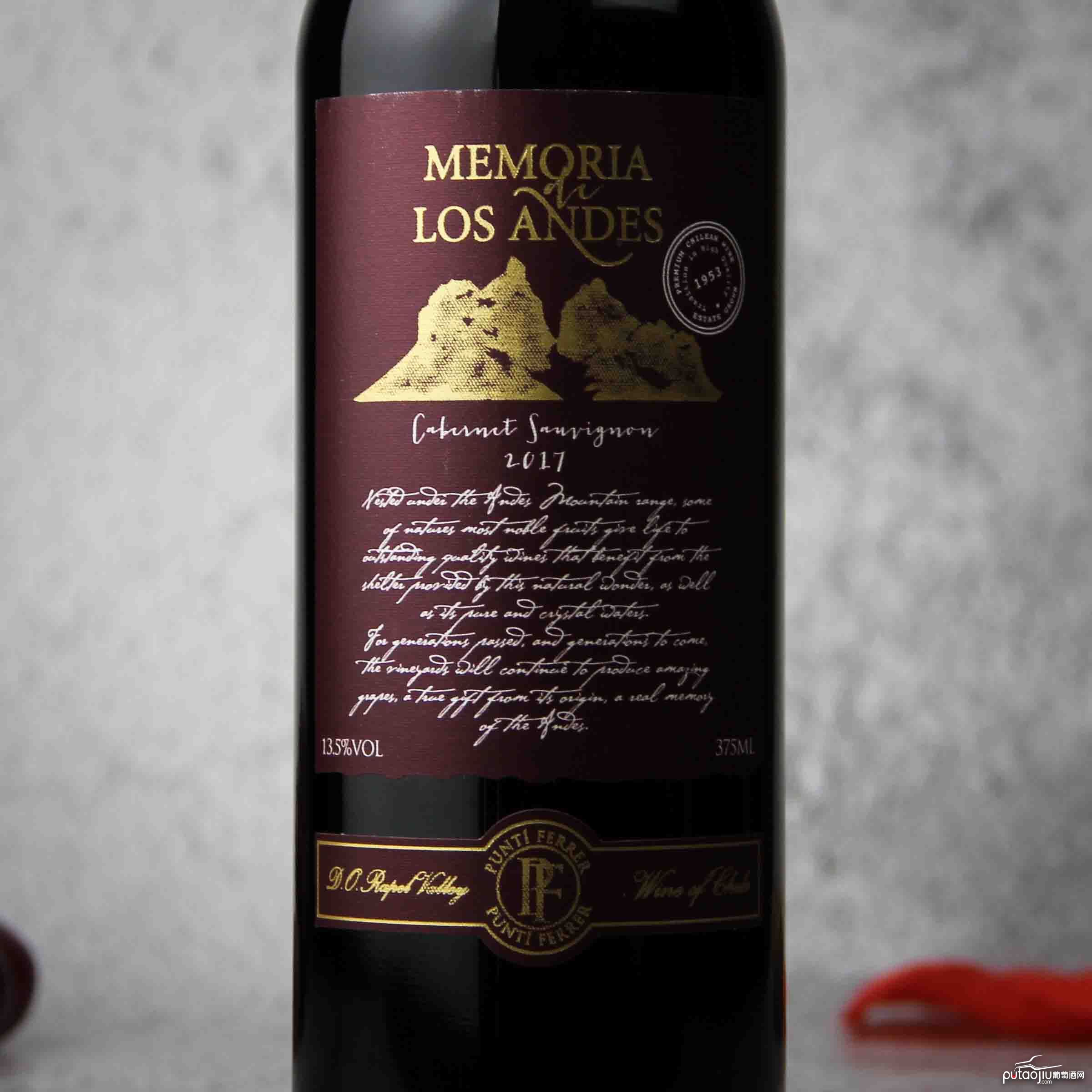 智利-拉佩尔山谷 安第斯之梦 赤霞珠红葡萄酒 375ml