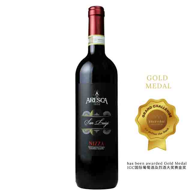 意大利皮埃蒙特ARESCA酒莊尼扎·圣路易吉紅葡萄酒紅酒