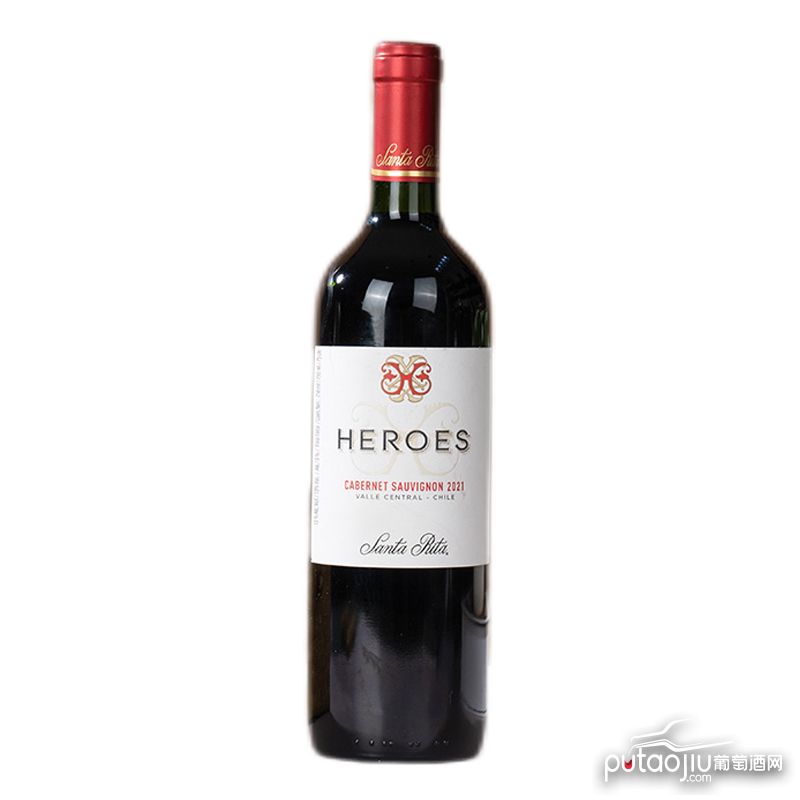 智利中央山谷圣丽塔英雄精选赤霞珠红葡萄酒